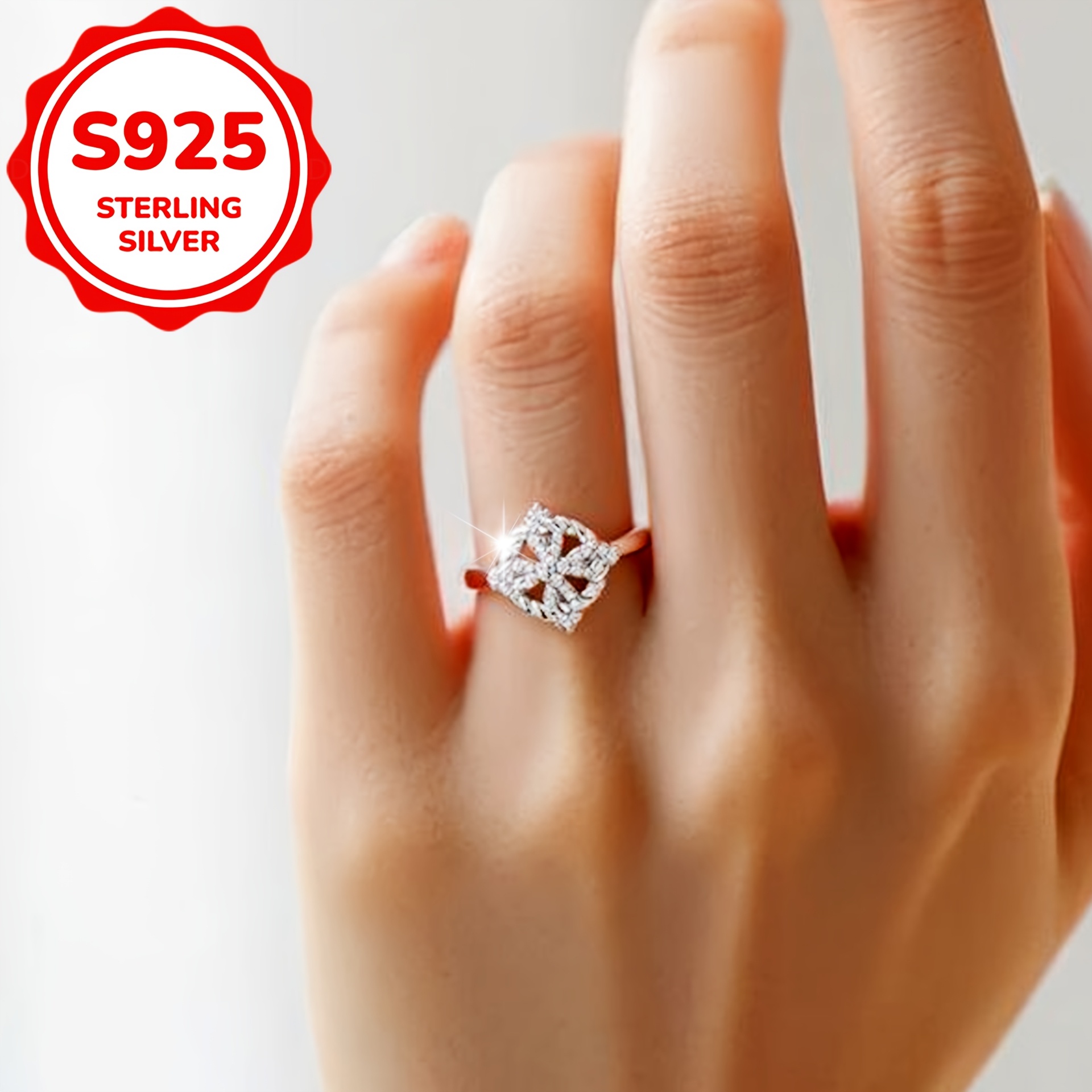 Women's S925 Pure Silver Celtic Open Band Ring